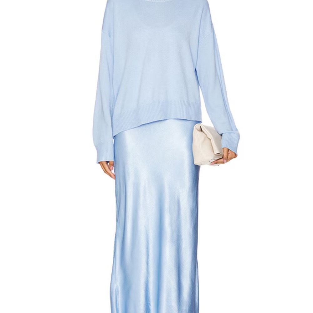 Sovere Rhyme Combo Slip Knit Dress in Dawn Blue